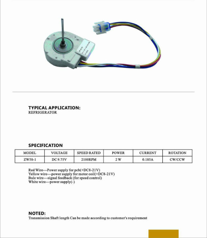 Ge Brushless Electric Motor (ZG58)