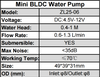 Mini BLDC Water Pump for Coffee Machine/ Water Dispenser